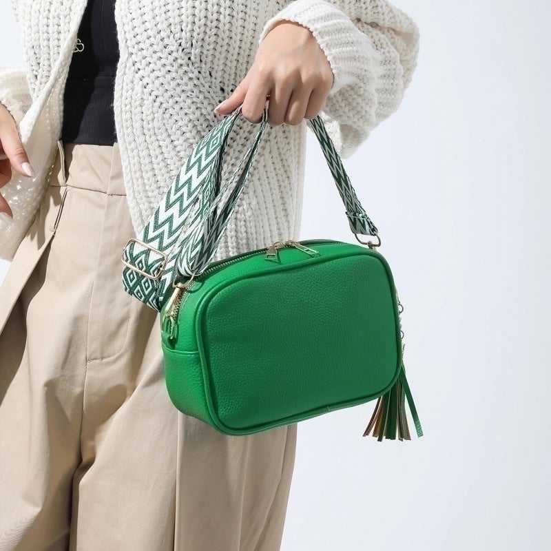 Women's Small Pu Leather Solid Color Basic Vintage Style Square Zipper Shoulder Bag Crossbody Bag Square Bag