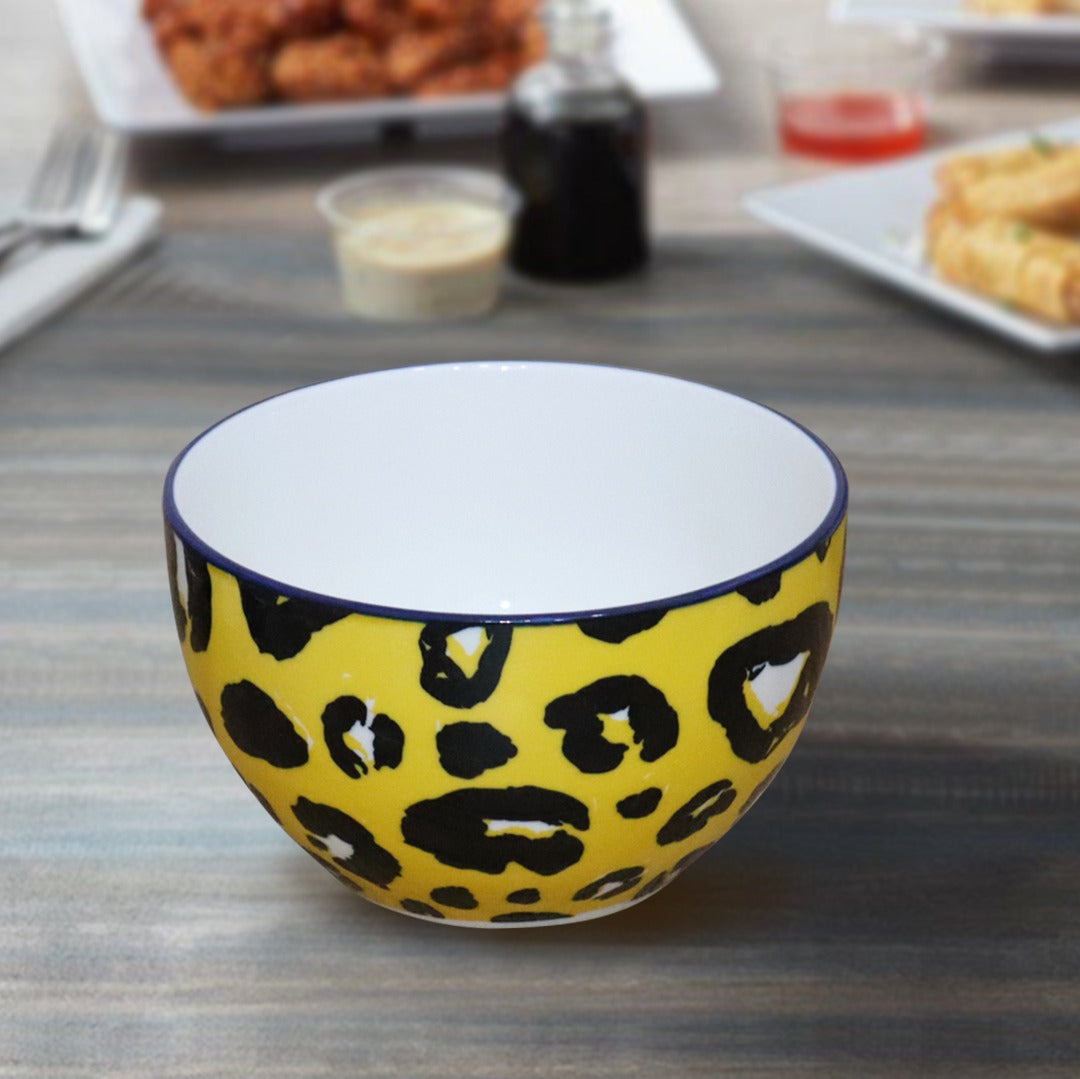 Yellow & Black Porcelain Bowl