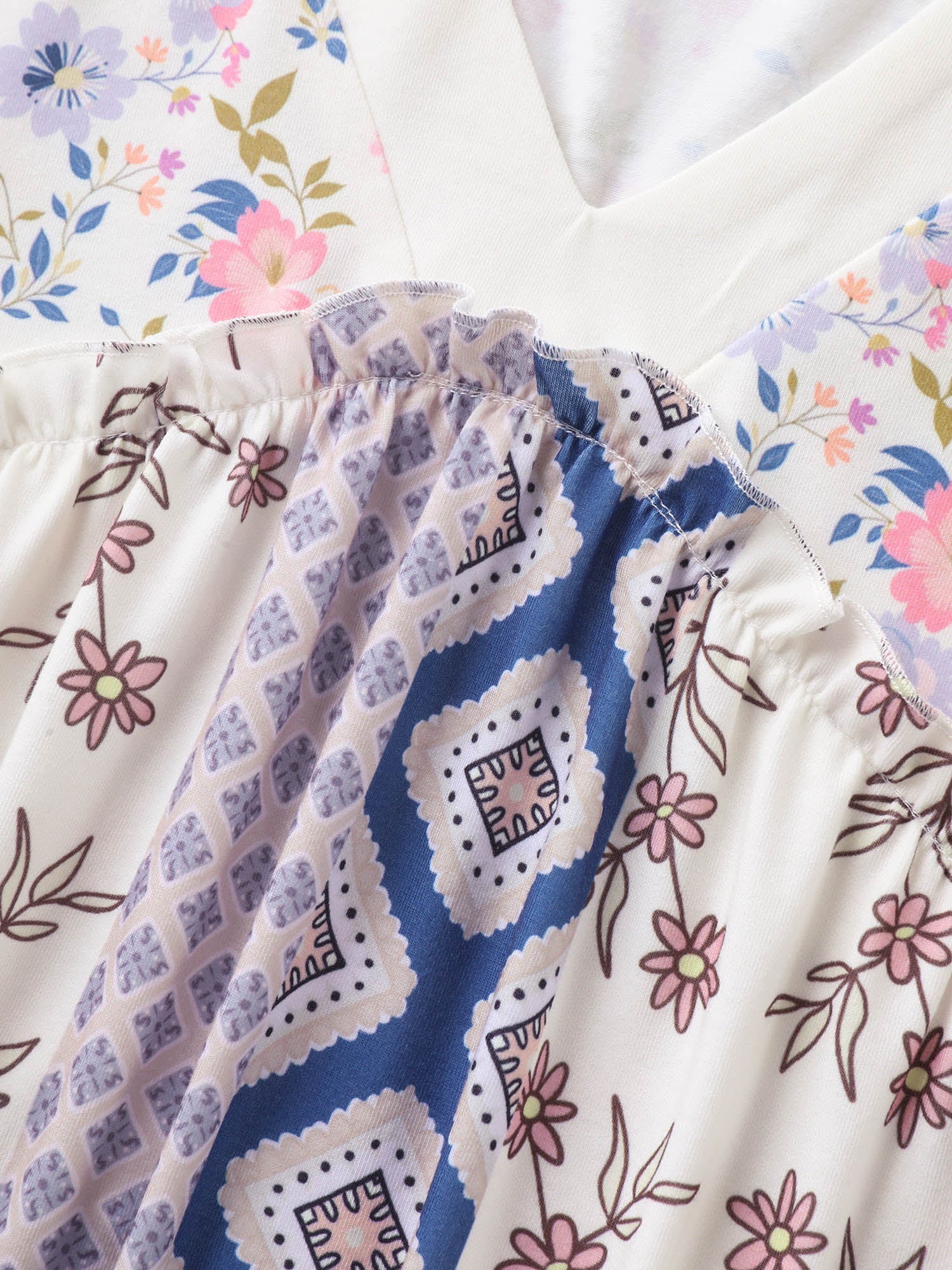 Floral Collage Print Knit Top