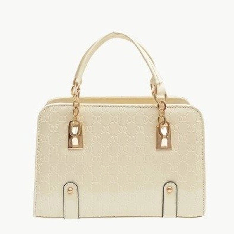 Women's All Seasons Pu Leather Solid Color Classic Style Square Zipper Handbag