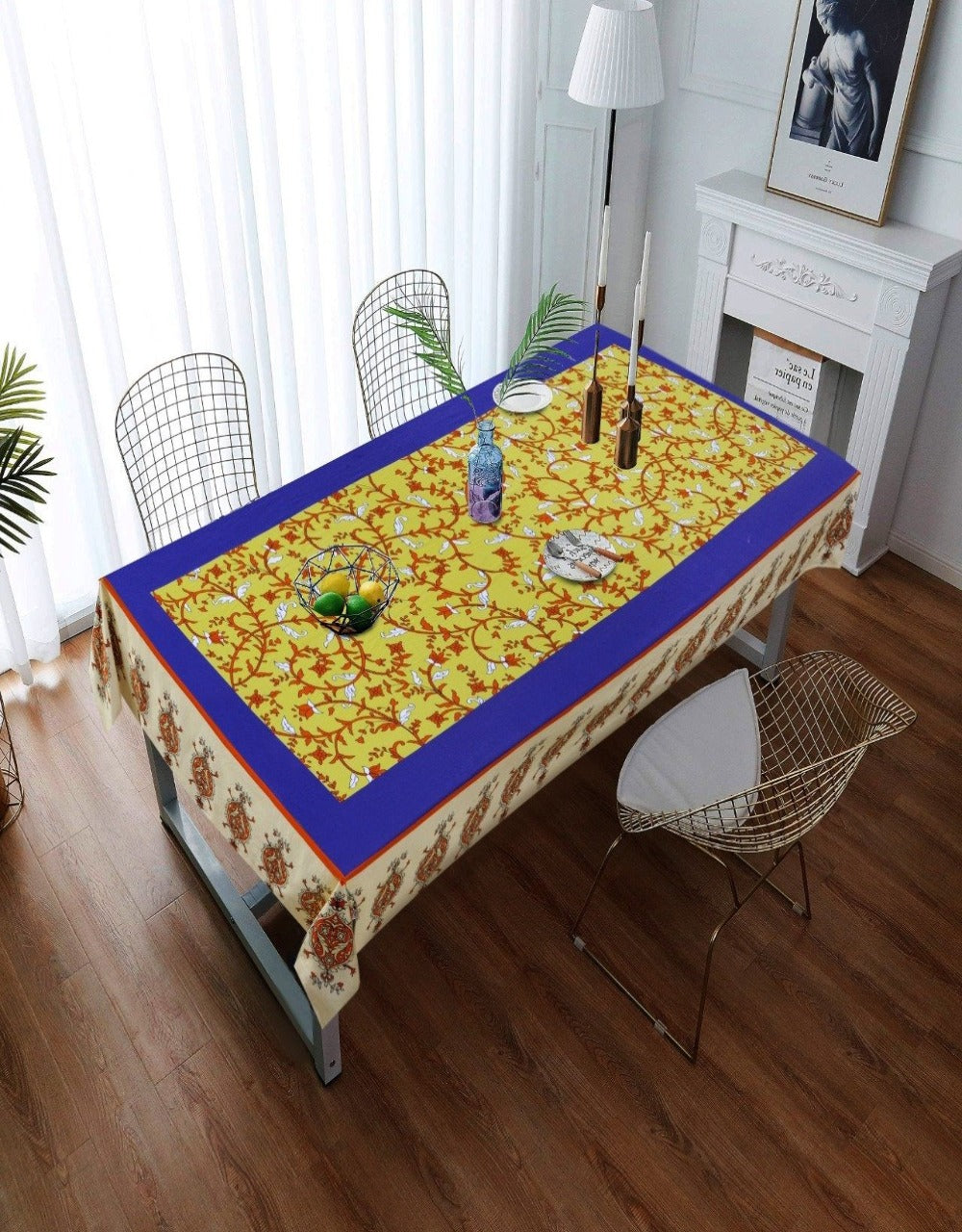 6 & 8 Seater Digital Printed Table Cover(4597)-TB39