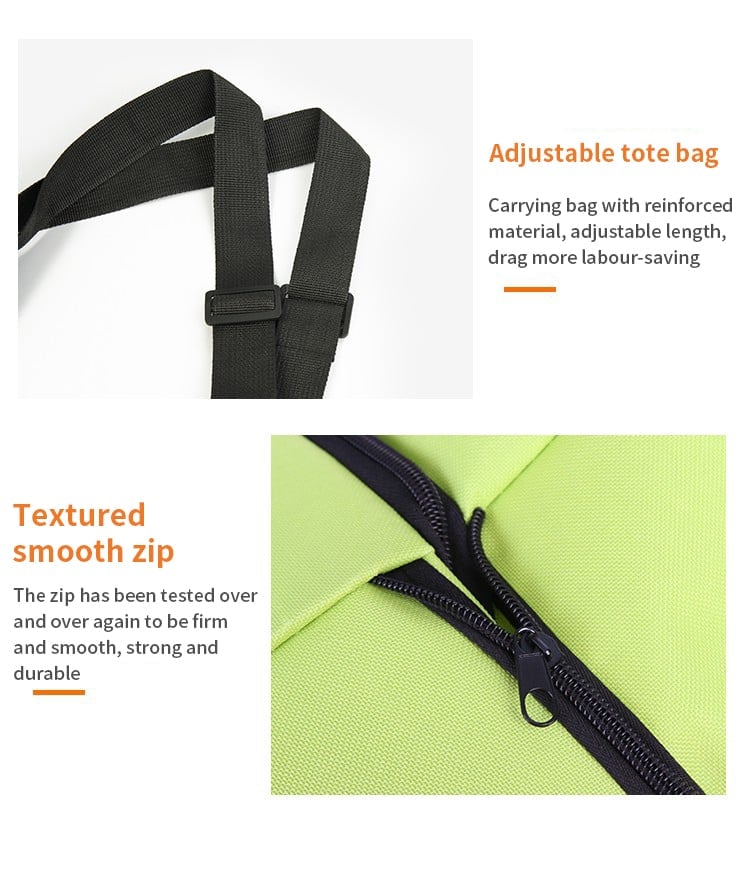 2-in-1 Shopping Bag Folding Green Bag