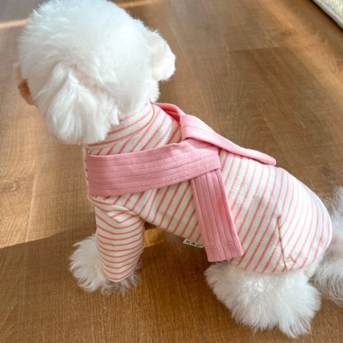 Striped Scarf Decor Dog Cat Sweatshirt