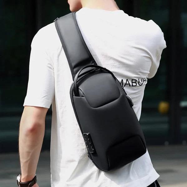 🎁2023-Christmas Hot Sale🎁New Carbon Fiber Streamline Anti-Theft Sling Bag 🔥