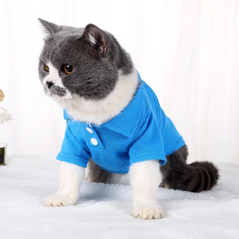 Minimalist Polyester Solid Color Pet Clothing