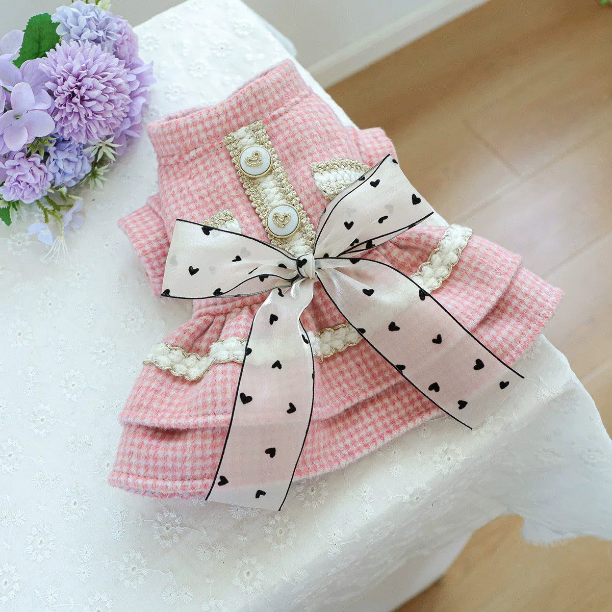 Warm Sweet Bowknot Layered Princess Dress