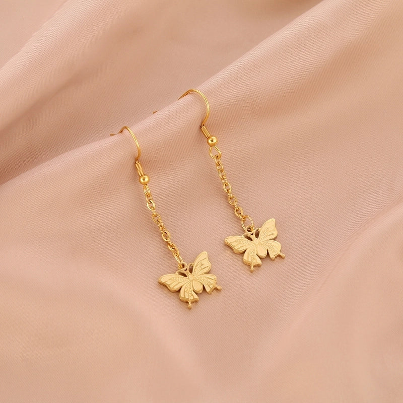 Fashion Butterfly Stainless Steel Plating Pendant Necklace
