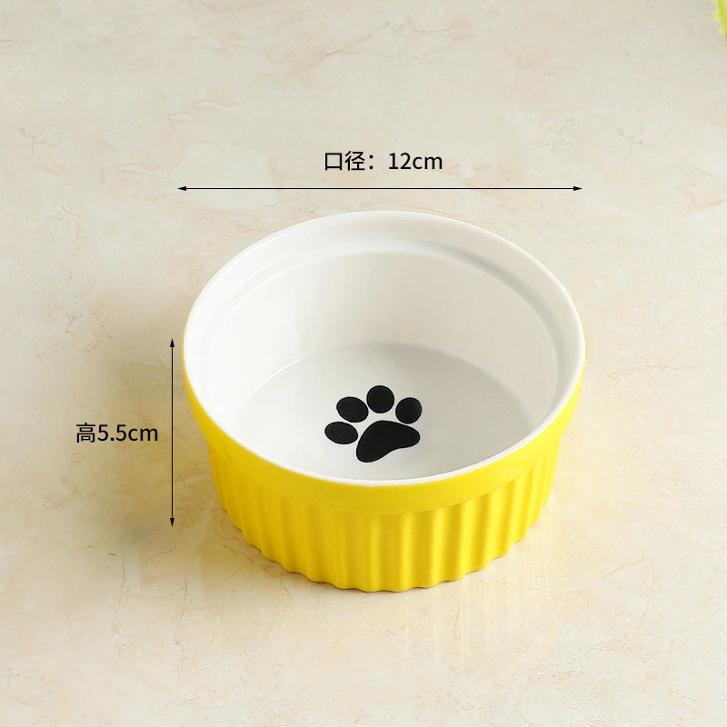 Solid Wood Pet Food Bowl Cat Cage Villa Style Hanging Fixed Dog Bowl Cat Food Waterproof Anti-overturn