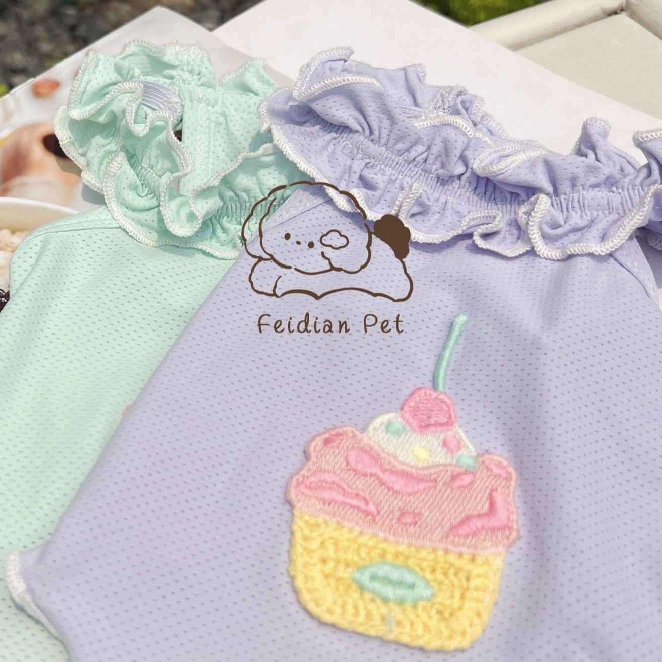Cupcake Printed Breathable Dog Cat Vest