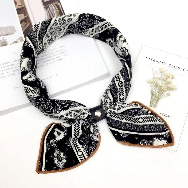 Unisex Sweet Stripe Silk Scarf