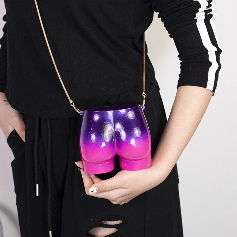Women's Small Arylic Gradient Color Streetwear Lock Clasp Crossbody Bag