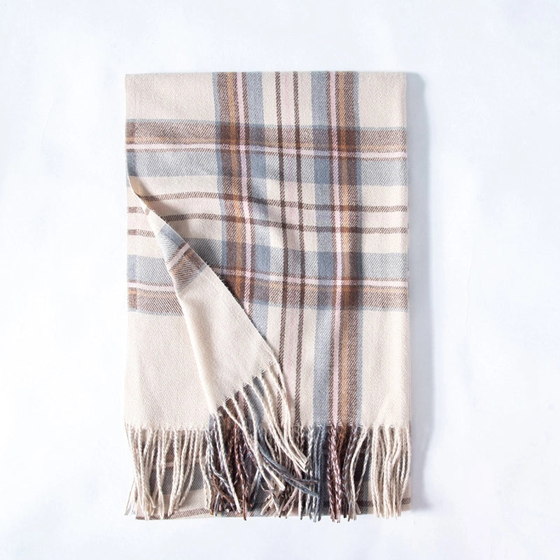 Women's Casual Elegant Streetwear Plaid Imitation Cashmere Scarf