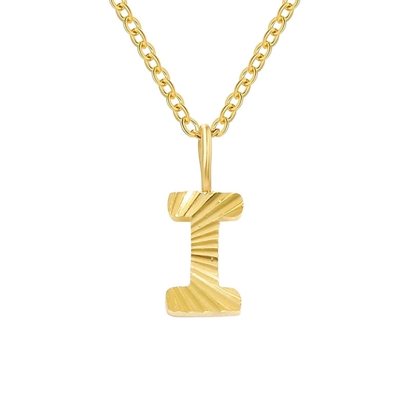 Minimalist Letter Stainless Steel Pendant Necklace In Bulk