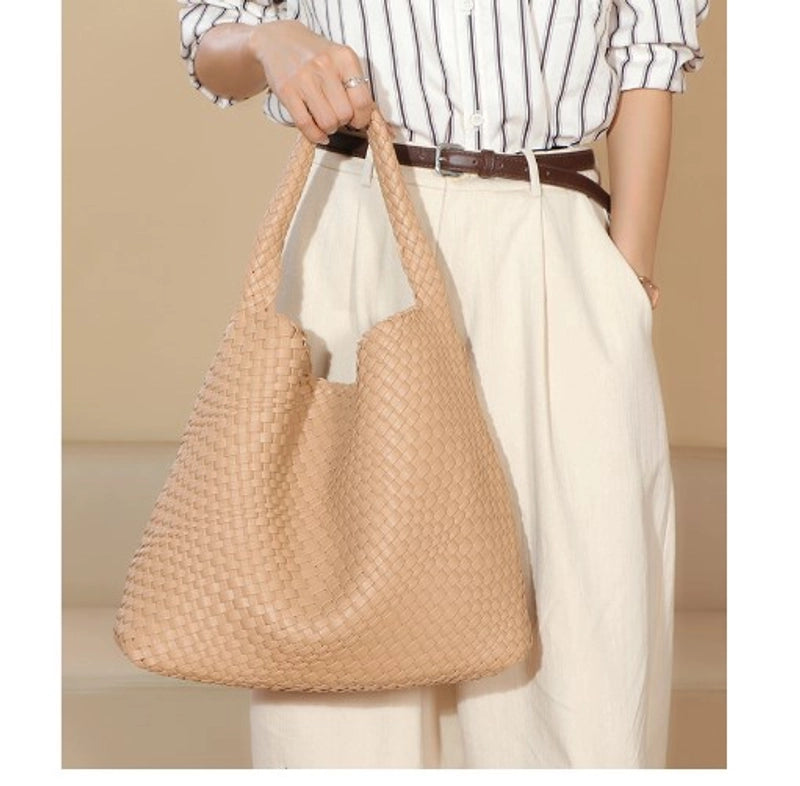 Women's Large All Seasons Pu Leather Solid Color Vacation Square Magnetic Buckle Tote Bag