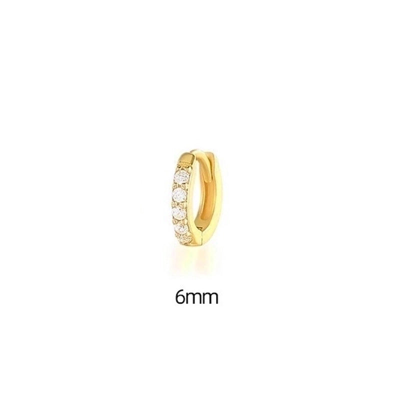 1 Piece Casual Elegant Star Lightning Plating Inlay Copper Zircon Ear Studs