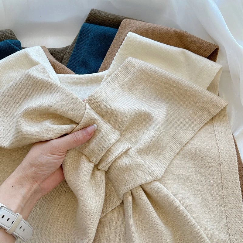 Knitted Shawl Women's Autumn And Winter Air-conditioned Room Knitted Cross Wool Shawl Fashionable Outer Wool Solid Color