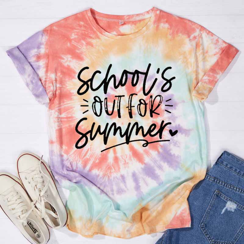 School's Out For Summer Teacher Tie-dye T-Shirt