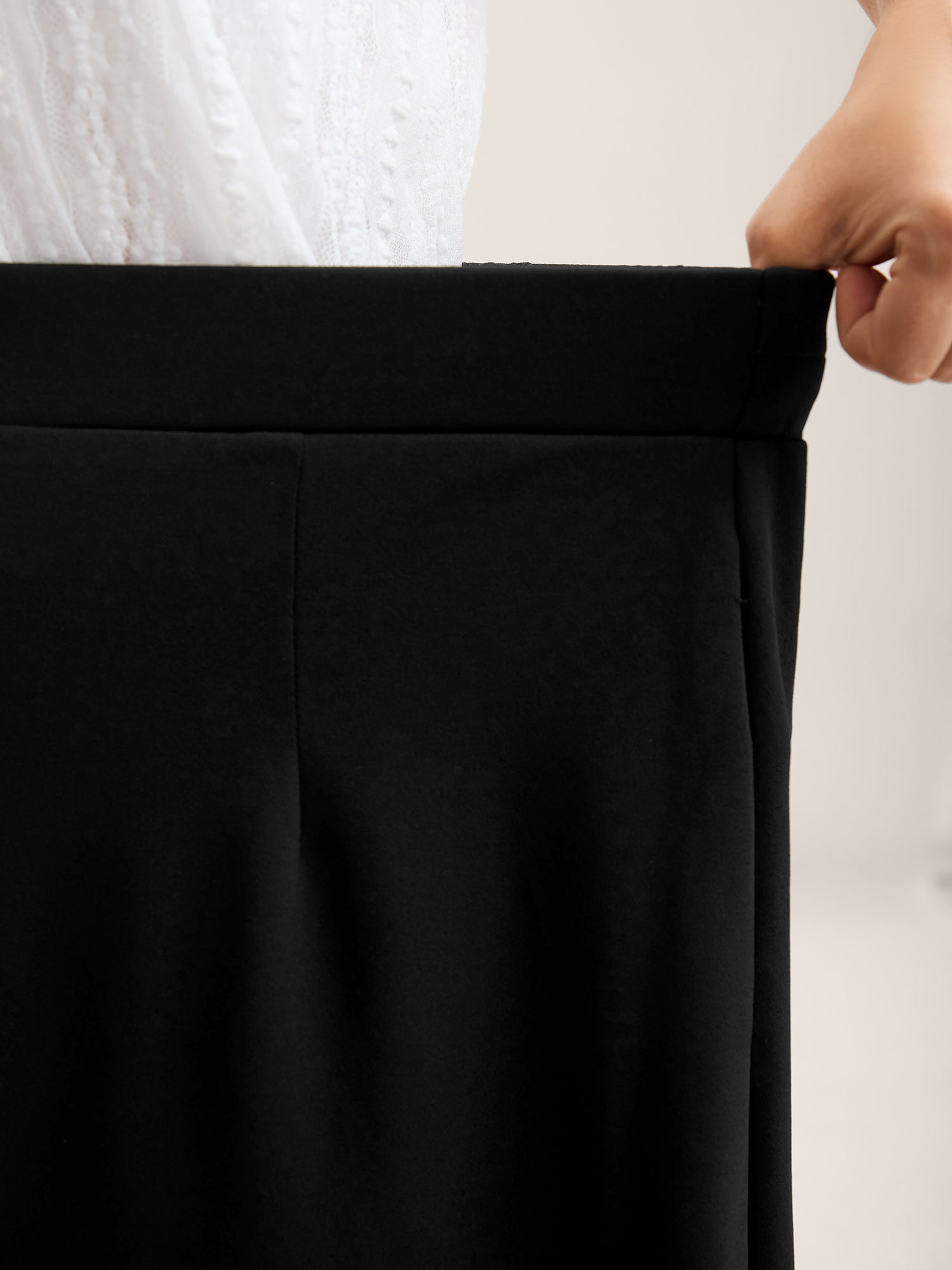 Side Slit Straight Fit Maxi Skirt