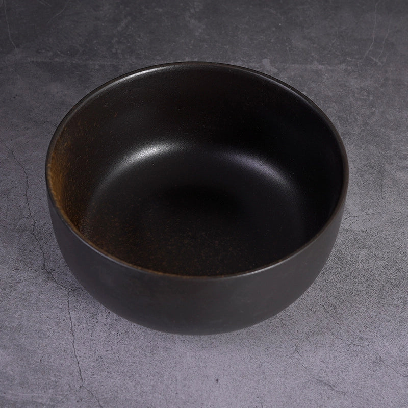 Ceramic Retro Soup Bowl Salad Bowl Dishes Dish Bowl Ramen Bowl Large Soup Household Bowl