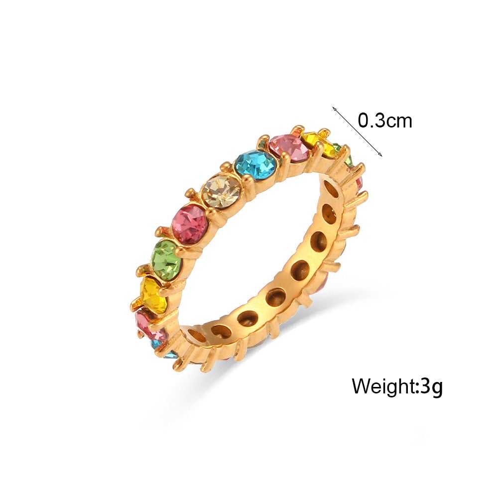 Minimalist Fashion Droplet Heart Round Stainless Steel 18K Gold Plated Jewelry Sets