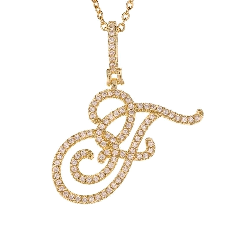 Zircon 26 English Letter Pendant Copper Necklace