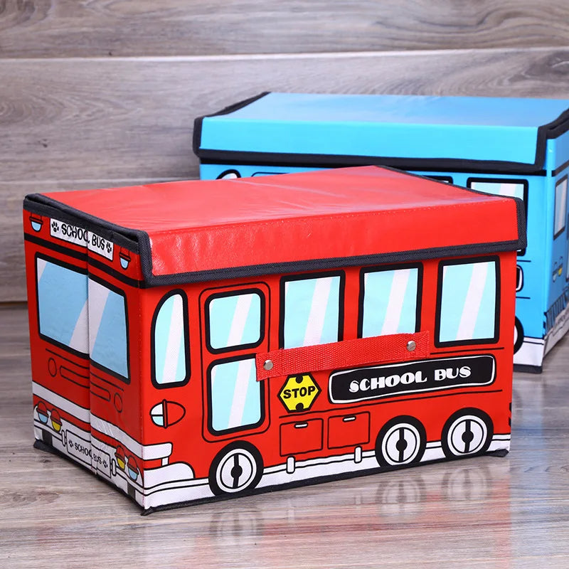 Foldable School Bus Non-woven Storage Box