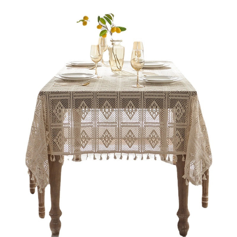 Elegant Plant Lingge Lace Tablecloths