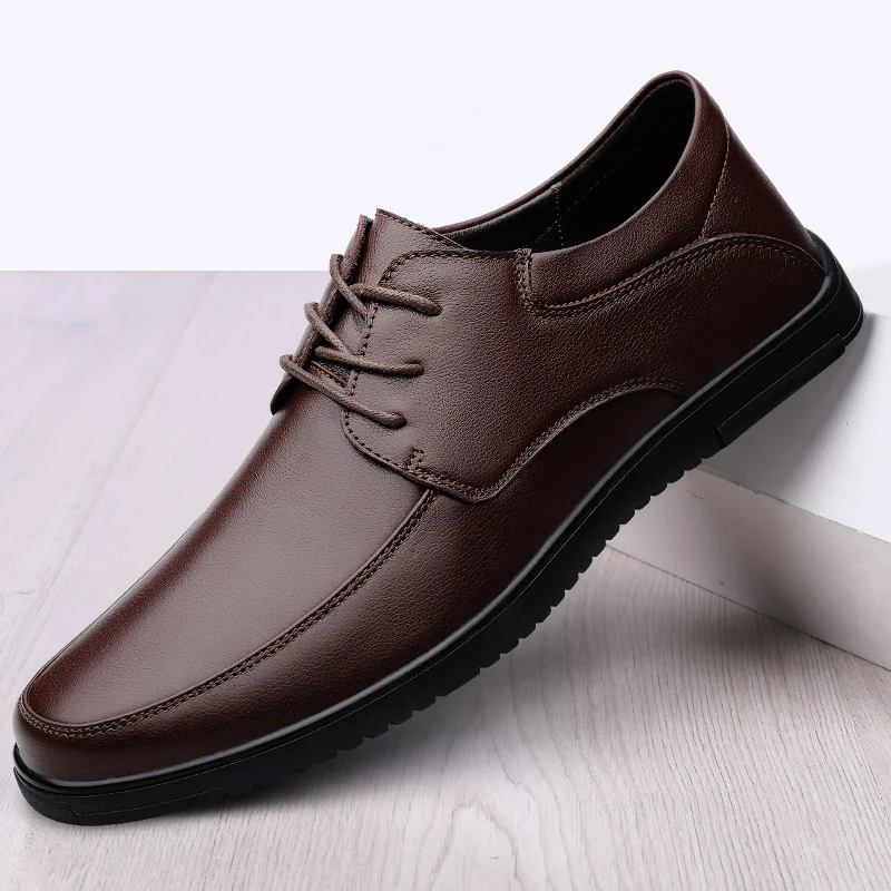 Abeerbajpai Slip on Shoes Mens Leather Shoes Business Dress Shoes All-Match Fashion Casual Shoes Leisure Footwear Wear-Resistant Men Wedding Dress Shoe