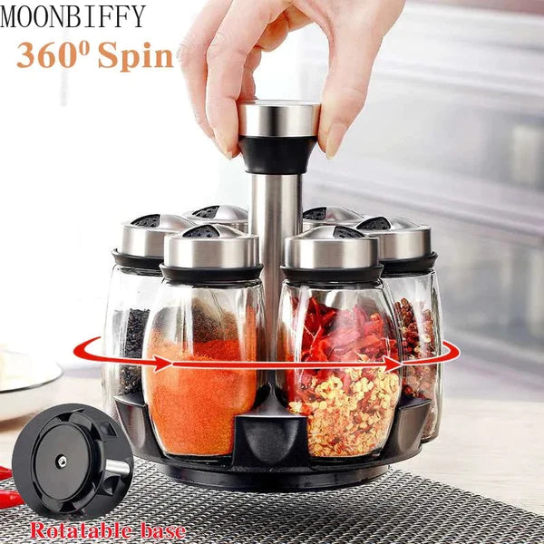 360° Rotating Spice Jar Set