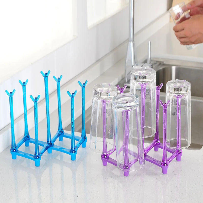 2 pieces Drain Cup Holder. Retractable Cup Drying Rack