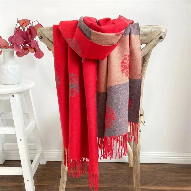 Women's Cute Sweet Printing Imitation Cashmere Polyester Scarf