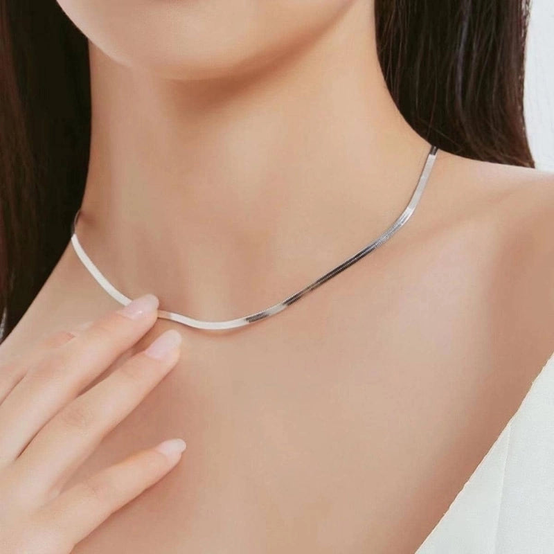 Minimalist Solid Color Stainless Steel Necklace In Bulk