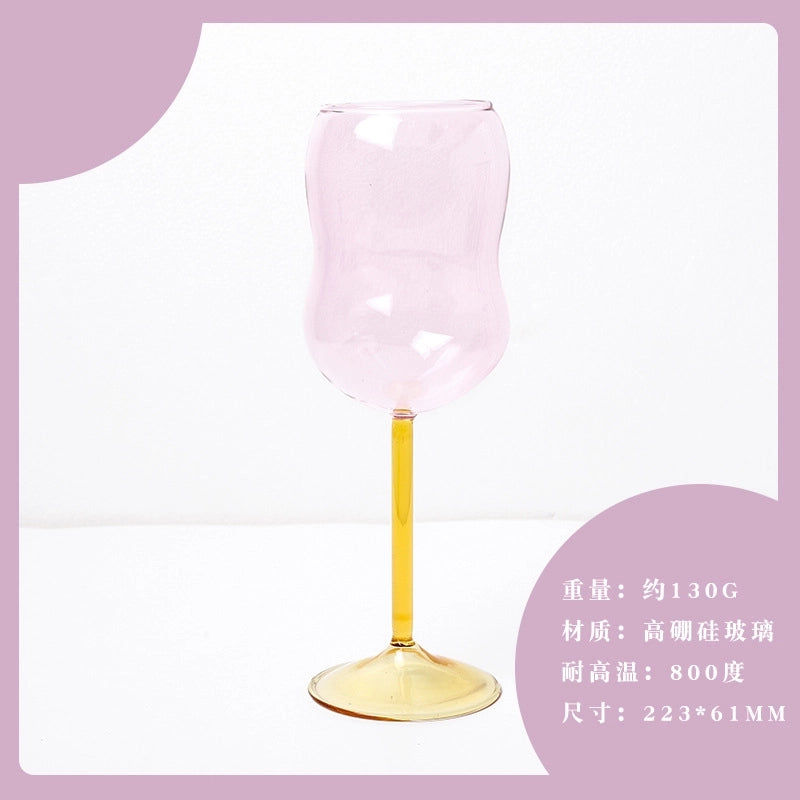 Glam Solid Color Glass Wine Glass 1 Piece