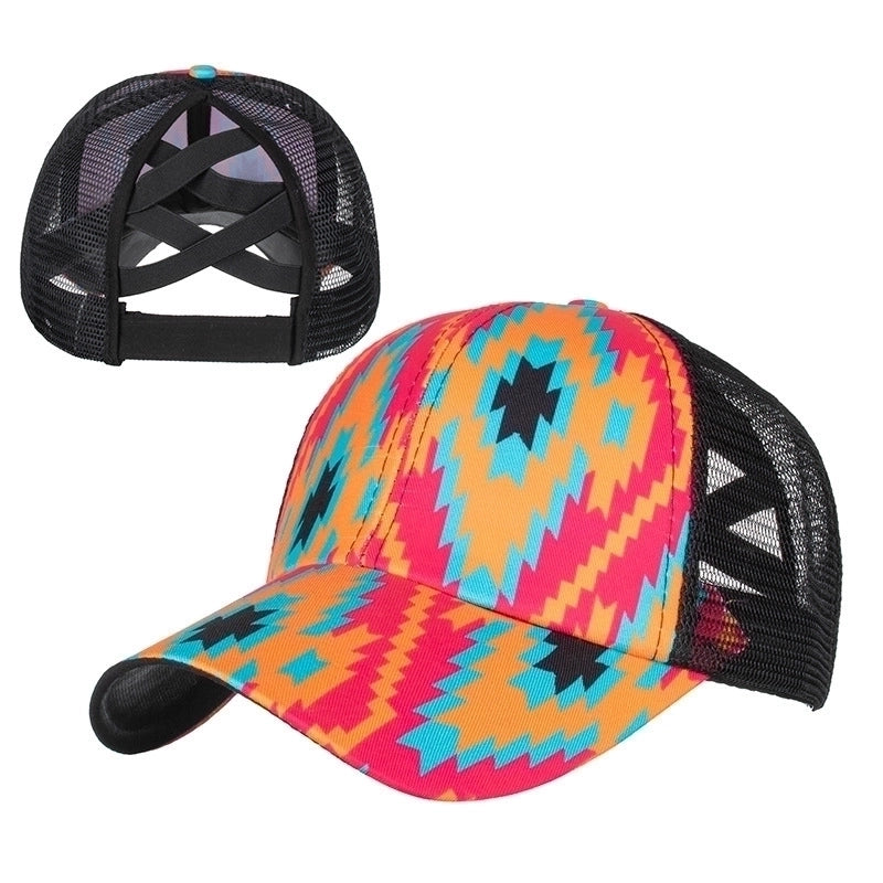 Women's Commute Color Block Patchwork Flat Eaves Baseball Cap