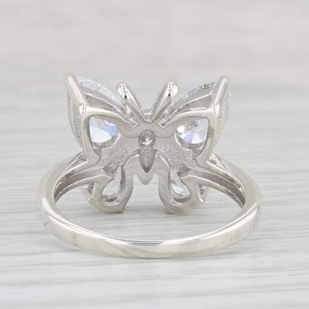1.72ctw Cubic Zirconia Butterfly Ring Sterling Silver Size 5.25