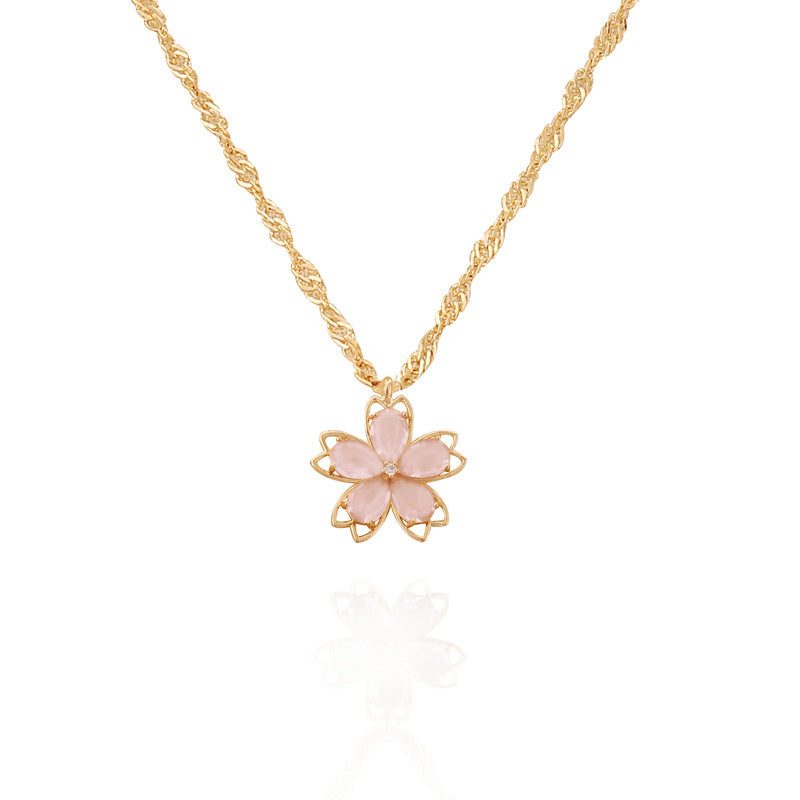 Fashion Flower Copper Electroplating Necklaces