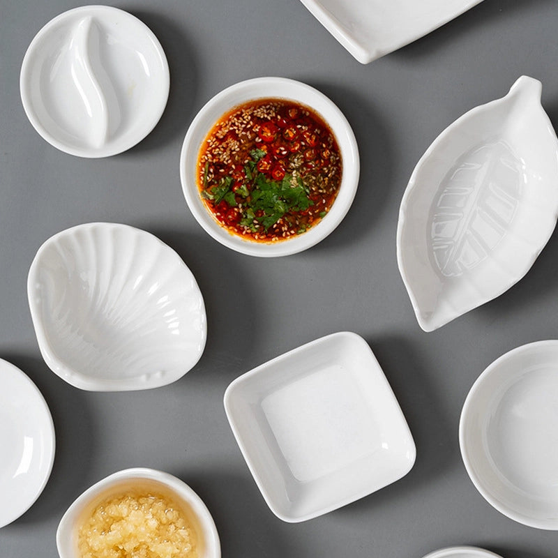 Porcelain-Imitation Milamine Shatter-Resistant Round Small Flavor Dish Chinese Sushi Dipping Sauce Dish Dish Dish Dish Dish Dish Dish Dish Dish Dish Dish
