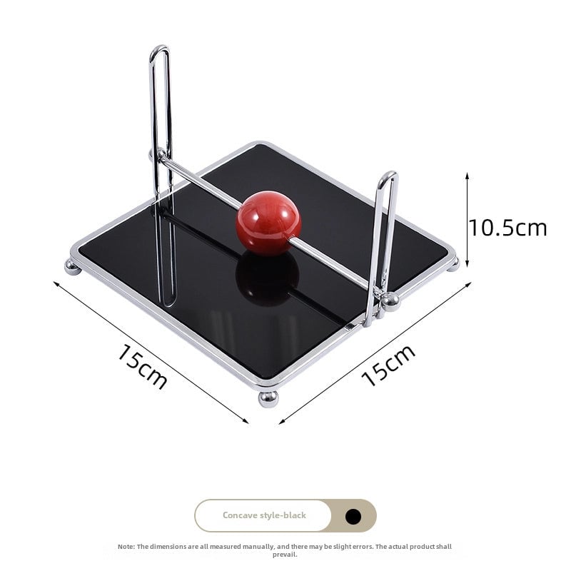 Light Luxury Square Tissue Holder With Ball Cream Style Hotel Restaurant Pressure Paper Holder Vertical Retro Tissue Holder