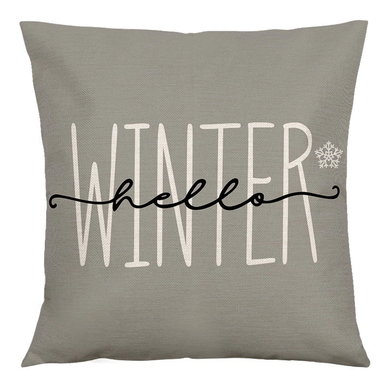 Fashion Christmas Tree Letter Linen Pillow Cases