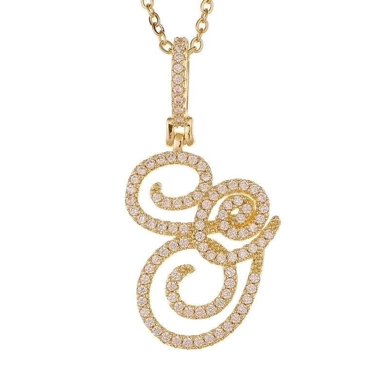 Zircon 26 English Letter Pendant Copper Necklace