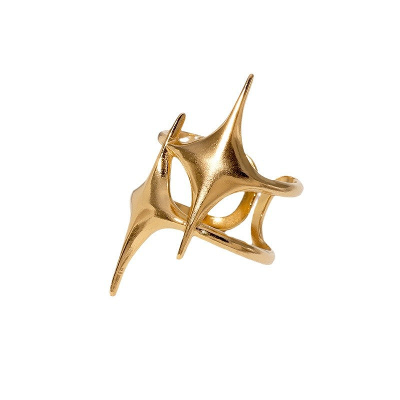 Open Ring Minimalist Star Star Stainless Steel Electroplating Rings
