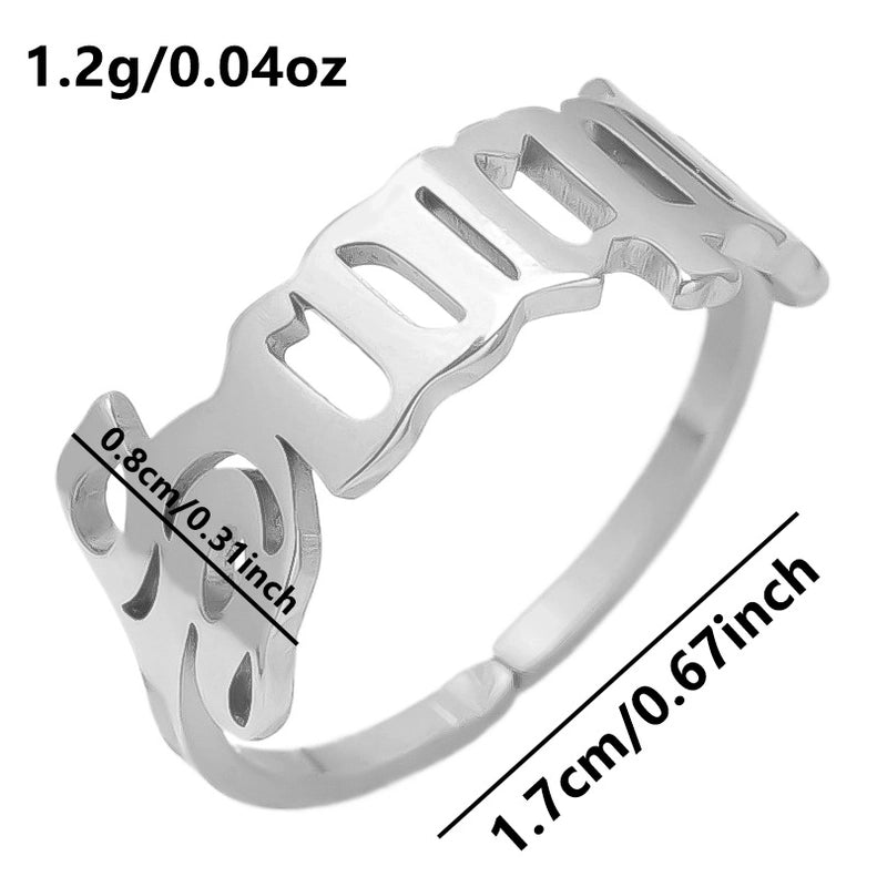 Minimalist Constellation 304 Stainless Steel 18K Gold Plated Polishing Rings
