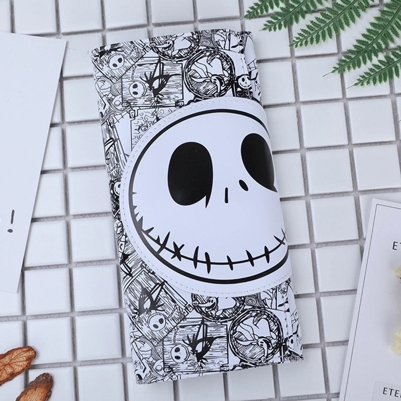 Unisex Skull PU Leather Magnetic Buckle Wallets