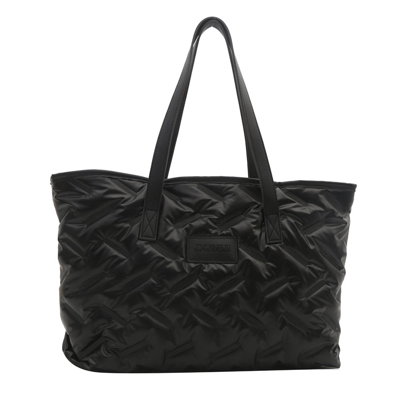 Women's Cotton Solid Color Classic Style Square Zipper Shoulder Bag
