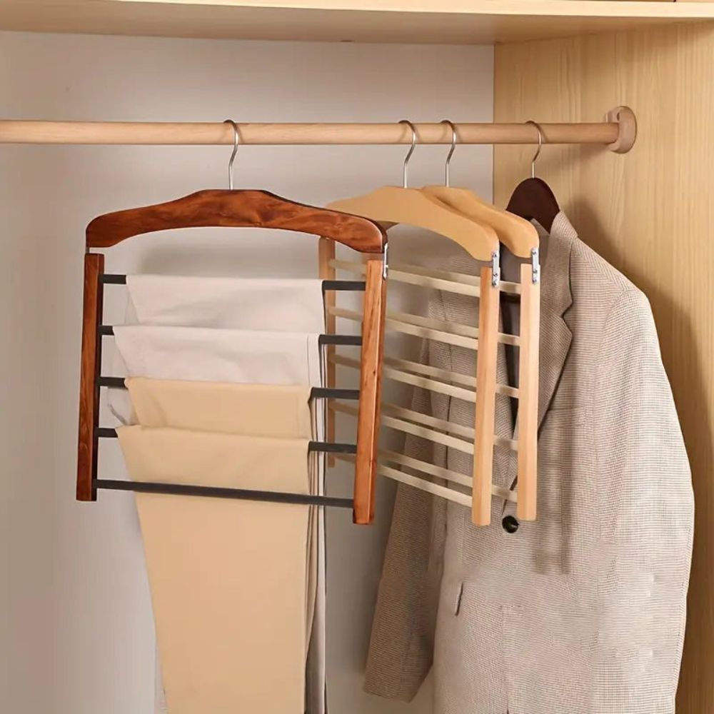 Elegant Wood Multi-Tier Hanger