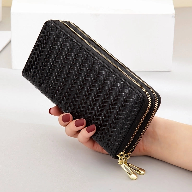 Vintage Style Geometric Solid Color Square Zipper Clutch Bag
