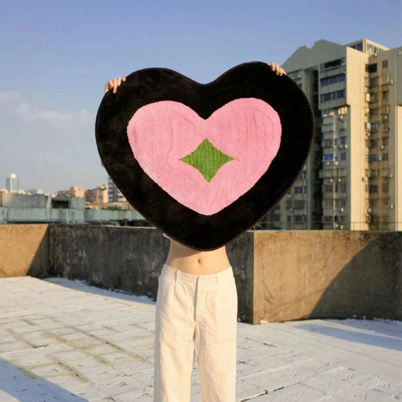 Casual Elegant Letter Heart Shape Polyester Carpet Bathing