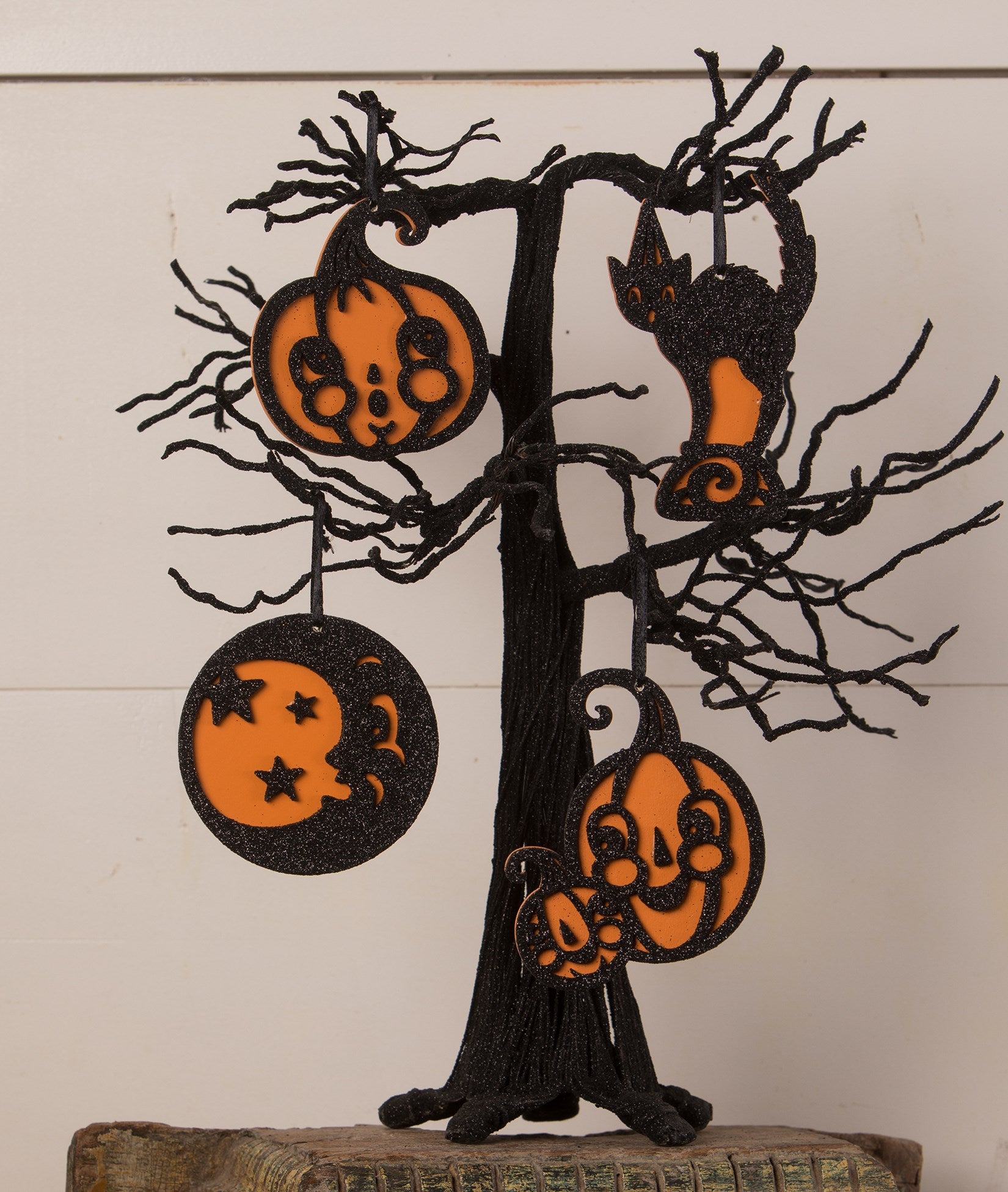 Old School Halloween Silhouette Ornaments