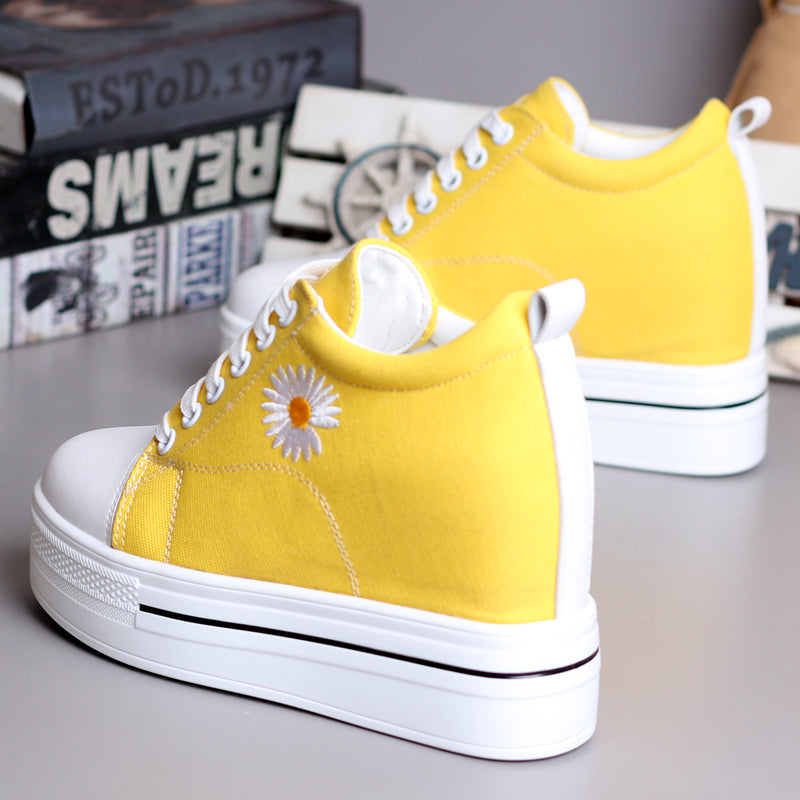 Little daisy high-top canvas shoes  KF90620