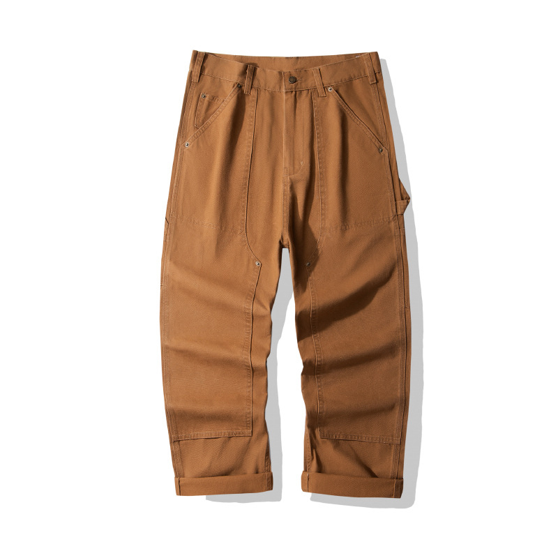 Men's Casual Striped Canvas Cargo Pants